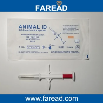 Nemokamas Pristatymas aukštos kokybės x50pcs 2.12*12mm ISO11784/5 FDX-B veterinarinį švirkštą su mikroschema+ x1pc Gyvūnų ID USB Skaitytuvas