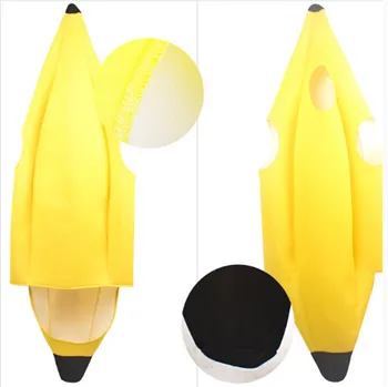 Nemokamas pristatymas Bananų Kostiumas Baras Karnavalas Šalies Suaugusiųjų Vaikų Cosplay Kostiumas Helovinas Geltona Kostiumai Aukštis 130-185CM