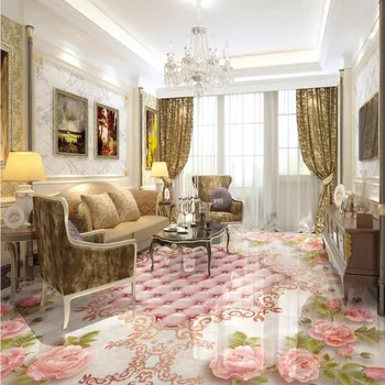 Nemokamas Pristatymas Continental rose minkštas marmuras reljefinės grindų dažymas tapetų gyvenamasis kambarys su virtuvės grindų sieniniai
