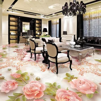 Nemokamas Pristatymas Continental rose minkštas marmuras reljefinės grindų dažymas tapetų gyvenamasis kambarys su virtuvės grindų sieniniai