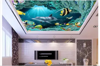 Nemokamas pristatymas custom freskos 3d neaustinių ekrano užsklanda Jūros dream 3D stereo zenith sienų lubų grožio sienos, namo apdailos