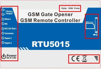 Nemokamas pristatymas daugiafunkcį GSM Nuotolinį Vartų Valdiklis GSM Prieigos Kontrolės Sistema(RTU5015)