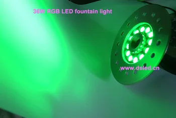 Nemokamas pristatymas DHL !! IP68,geros kokybės,36W RGB LED šviesos fontanas,RGB LED baseinas šviesos,24V DC,DS-10-4-36W-RGB,nerūdijančio plieno