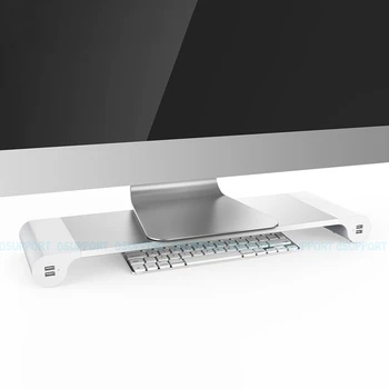 Nemokamas Pristatymas Dsupport Darbalaukio Monitoriaus Stovas tarpo Nešiojamas Stovas Stovo su 4-ports USB apmokestinimo iMac, MacBook, Pro, Air