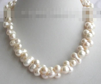 Nemokamas pristatymas Karšto parduoti >>>@@ AS2213 nuostabiu didelis 16mm baroko baltos spalvos gėlavandenių perlų vėrinį užsegimas