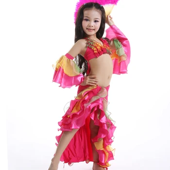 Nemokamas pristatymas, kostiumų kokybės pieno šilko pilvo šokių nustatyti mergaitę/vaikai/vaikai , naujas mados mokymo rezultatai nešioja