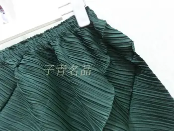 NEMOKAMAS PRISTATYMAS Miyake kartus super elastinga nereguliarus dizaino karpymas grynos spalvos sijonas SANDĖLYJE