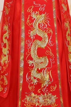 Nemokamas pristatymas motinystės vestuvių suknelės kinų stiliaus vestuvinė suknelė oficialų suknelė drabužių raudona derliaus ilgomis rankovėmis tango kostiumas