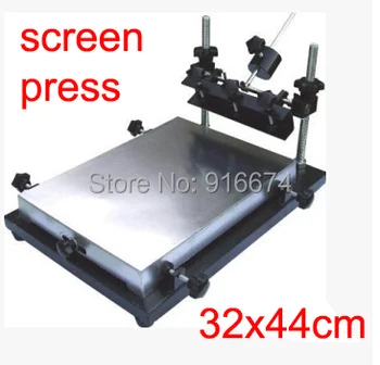 Nemokamas pristatymas Nuolaida Vienos spalvos rankinė plokščias ekranas spausdinimo mašina (32cmx44cm) Aukštos kokybės aliuminio plokštės