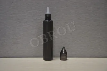 Nemokamas pristatymas obrou 500pcs 30ml Rašiklio Formos Butelius Skysčio Butelį Juodo Plastiko Tuščias pen stiliaus buteliuko lašintuvu