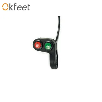 Nemokamas Pristatymas Okfeet 36V 48V suderinama E-bike priekinis žibintas Priekinis Žibintas mygtuką trimitas mygtuką, šviesos ir bell nustatyti QD151 150 LUX