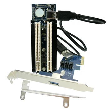 Nemokamas pristatymas PCI-e x1 x4 x8 x16 Dual PCI adapteris, pci express 2 pci