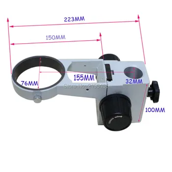 Nemokamas Pristatymas Pesado ajustable 76 mm microscopio lente corona dentada del montaje del sostenedor del soporte del brazo
