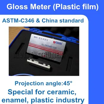 Nemokamas Pristatymas Plastikiniai & emalio Blizgesio Matuoklis Daviklis Glossmeter 0~199.9 gs Projekcijos kampas:45 laipsnių Rezoliucija:0.1 Tikslumas:+-1.2 GS