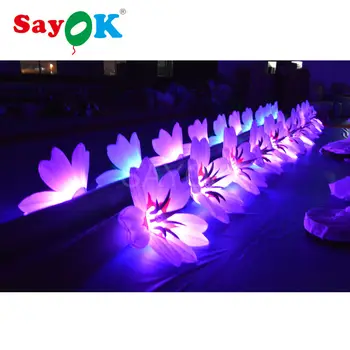 Nemokamas Pristatymas Pripučiami Gėlių Grandinė 10 Gėlės su LED Šviesos Pripučiami Vestuvių Gėlės, Vestuvių Scenos Fone Apdaila