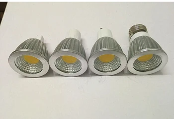 Nemokamas Pristatymas Pritemdomi Didelės galios 5W pritemdomi GU10 E27 MR16 E14 COB LED lempa, šviesos diodų (led) Prožektorius Balta/Šiltai balta led apšvietimas