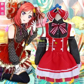 Nemokamas Pristatymas vaidmenų Japonų Anime Love Live Saldainiai Tarnaitė Cosplay Nishikino Maki šalies klubą karnavalas Kostiumas