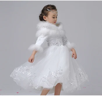Nemokamas pristatymas vaikų mergaičių sniego karalienė ventiliatorius apykaklės princesė etape kostiumas viduramžių ir renesanso gown dress Helovinas
