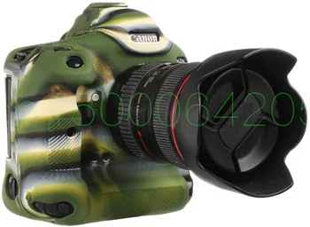 Nemokamas pristatymas VEIDRODINIAI SLR Camera Bag Lengvas Fotoaparato Krepšys silikono Atveju Dangtelis Canon 1DX Raudona/Geltona/Juoda/Žalia spalva