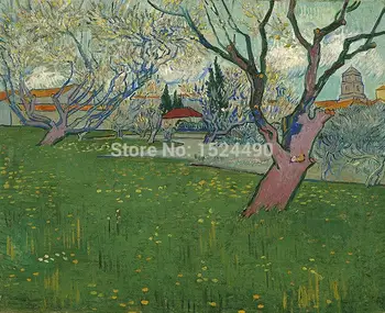 Nemokamas Pristatymas Vincent van Gogh, Sodo, Žydi siekiant Arles Naftos Tapyba Ant Drobės Namų Puošybai Meno Nuotraukas 40x50cm