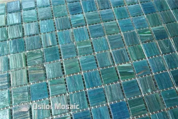 Nemokamas pristatymas žalio stiklo mozaikos plytelės, vonios ir virtuvės sienos plytelių baseinas plytelių 4.28 kvadratinių metrų per daug