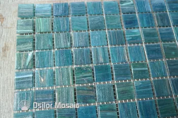 Nemokamas pristatymas žalio stiklo mozaikos plytelės, vonios ir virtuvės sienos plytelių baseinas plytelių 4.28 kvadratinių metrų per daug