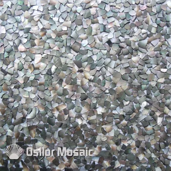 Nereguliarus žetonų blacklip sea shell gamtos juoda spalva motina perlų mozaikos plytelių vidaus namo apdaila sienų apdailos plytelės