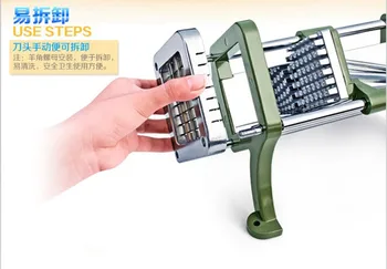 Nerūdijančio plieno bulvių juosta pjovimo mašina rankinis frensh mailius cutter