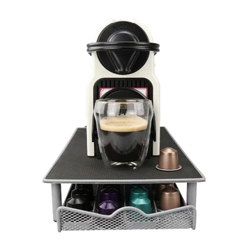 Nespresso Stalčių Saugojimo 40 Nespresso Kapsulės Kavos Pod Turėtojas Stovėti Virtuvėje, Metalinės Lentynos Organizacijos Stalčių Nemokamas Pristatymas