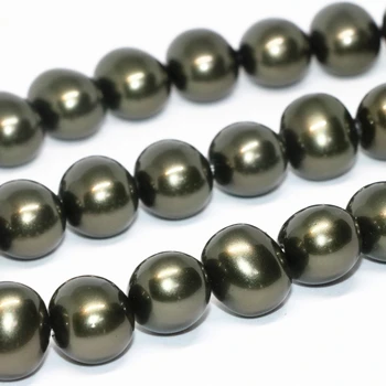 Netaisyklingos formos žavinga rašalo žaliosios gamtos shell perlų karoliukus 13*15mm moterų pasidaryk išvadas mados dovanos fine jewelry 15inch B2276