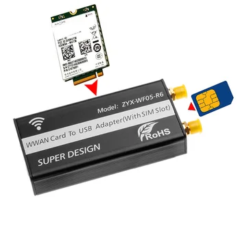 NGFF(M. 2) į USB Adapteris Su SIM Kortelės Lizdas WWAN/LTE/4G Modulio NAUJAS C26
