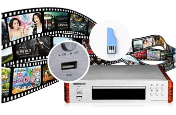 Nobsound DV-525 Aukštos Kokybės DVD, CD, USB Vaizdo grotuvas, mikrofonas karaoke Signalo Išvestis Coaxial/Optika/RCA/HDMI/S-Video Lizdai