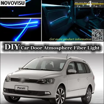 NOVOVISU Volkswagen VW Gol Parati Žymiklį Saveiro Kelionės G2 G3 G4 G5 interjero, Aplinkos Šviesos Atmosfera Optinio Pluošto Šviesos