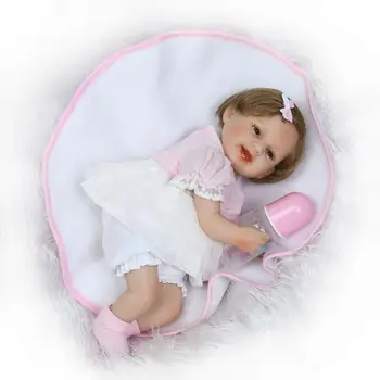 NPK Vinilo atgimsta kūdikiams 16inch silikono reborn baby lėlės 40CM Gyvas gimęs kūdikis mergina lėlės lėlės vaikams Kalėdų Žaislai