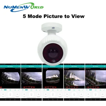 NuMenworld 180 Laipsnių Panoramines Žuvies Akies Objektyvo Lauko IP vaizdo Kamera Naktinio Veresion kamera APP Nuotolinio Valdymo P2P IP Kameros, Onvif