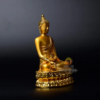 Nuostabi Išskirtinį Paauksuota Gautama Budos Statula Tibeto Tantros Buddharupa Lydinio Bhaisajyaguru Statulėlės, borto Amatų Apdaila