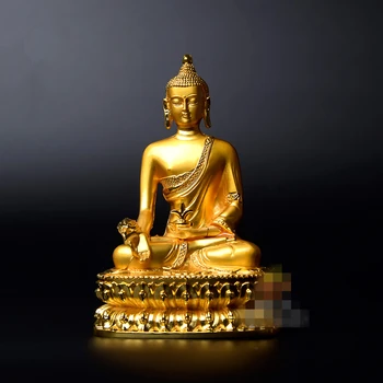 Nuostabi Išskirtinį Paauksuota Gautama Budos Statula Tibeto Tantros Buddharupa Lydinio Bhaisajyaguru Statulėlės, borto Amatų Apdaila