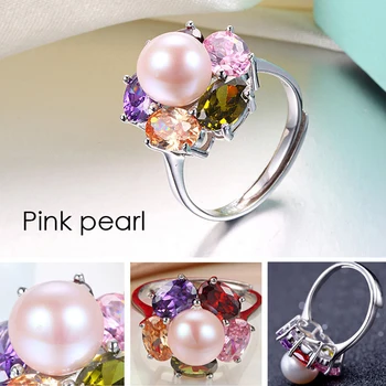 Nuotakos natūralių gėlavandenių perlų papuošalų rinkinys,925 silver pearl rinkiniai moterims pearl papuošalai, auskarai, pakabukas, žiedas mergina dovanos