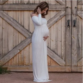 Nėščiųjų fotografijos suknelė moters drabužių žiemos nėštumo suknelė aksominė vestidos mujer verano 2017 gestante vestido de maternidad