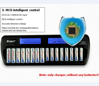 OEM Smart Protingas Ląstelių Bateriją, C harger KINTAMOSIOS srovės Adapteris +OEM 16-Bay Auto-detect AA/AAA NIMH/NICD LCD Built-in IC apsauga