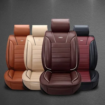 Opel Zafira Meriva Ampera Astra, Agila Corsa automobilių sėdynės padengti naujas prabangus odinis automobilių sėdynės padengti priekiniai&galinio 5 sėdynės Ruda/Juoda/Raudona