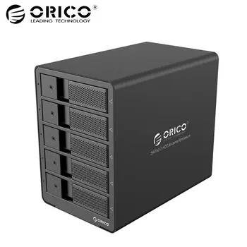 ORICO Aliuminio 3.5 Colių 5bay HDD Docking Station USB3.0 SATA Su RAID Funkcija, HDD 5bay Talpyklos 5 Bay HDD Atveju - Juoda