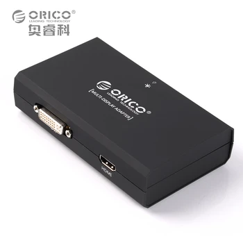 ORICO USB3.0 DVI/HDMI Išorinį Monitorių Keitiklio Jungtis valdytojas Grafika 6 Kompiuterio Ekrane Extention 