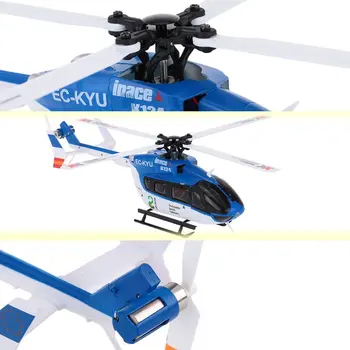 Originalus XK EC145 K124 6CH 3D 6G Sistema Brushless Variklio RTF RC Sraigtasparnis