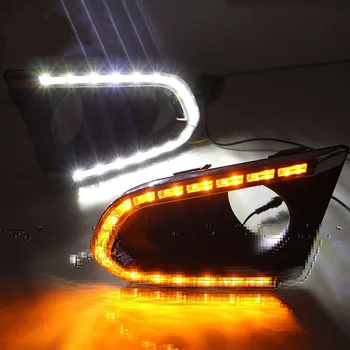 Ownsun Nauja Atnaujintą LED Dieniniai Žibintai DRL Su Juoda Rūko žibinto Dangtelis Chevrolet TRAX-2016 m.