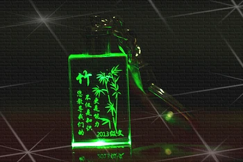 (Pack/40units) Personlized 3D Lazeris Spalvinga Flash LED Kristalų Keychain Kalėdų Dovanos (numatytasis kaip mėlynoji šviesa) CK001