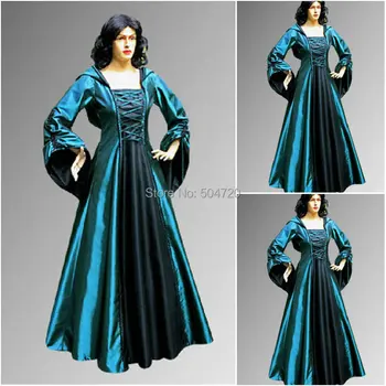 Pagal užsakymą madeR-902 Senovinių Kostiumų, 1860 m pilietinio Karo Žaliojo Suknelė/Gothic Lolita Dress Renesanso dress Helovinas dress Visi dydis