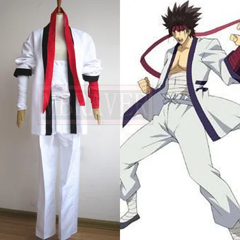 Pagal Užsakymą Pagaminti Anime Rurouni Kenshin Sanosuke Sagara Mados Vienodas Cosplay Kostiumas