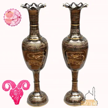 Pakistanas Pakistanas, meno ir amatų, importo bronzinė vaza bronzos 1m auksas varis vaza