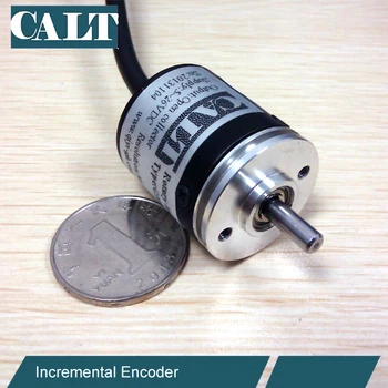 Papildomos 4mm veleno 1024 CPR rotary encoder GHS25 serija mikro encoder Atviras Kolektorius NPN A B išėjimas